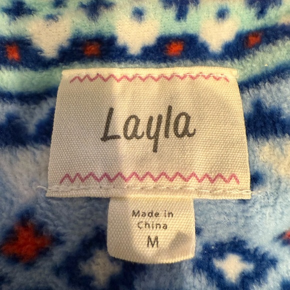 Cozy Blue Patterned Hooded Pajama Set - Picture 2 of 13